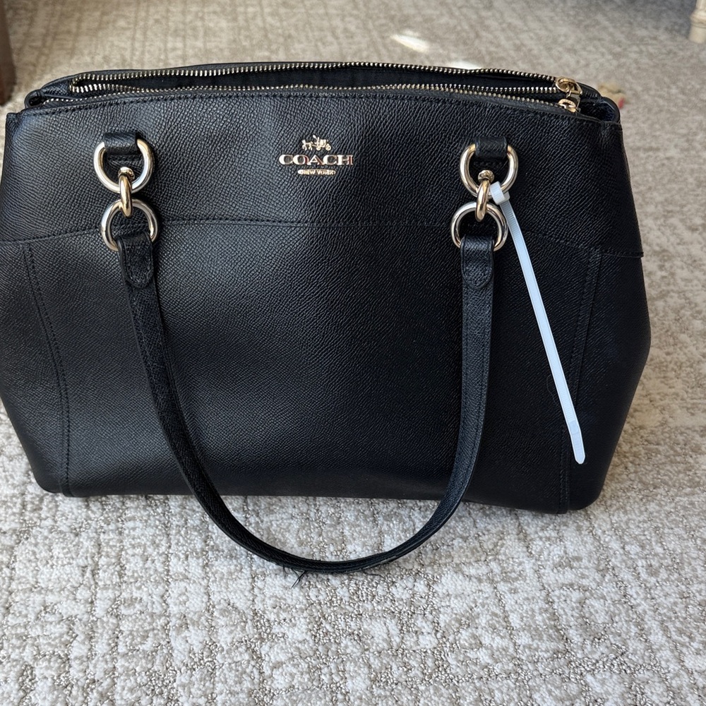 REHAB Coach Black Leather Shoulder Bag